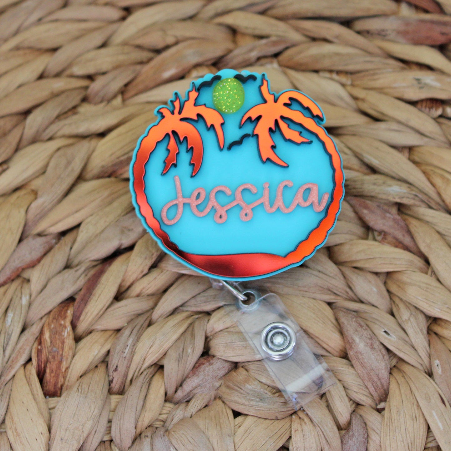 Tropical Beach Badge Reel