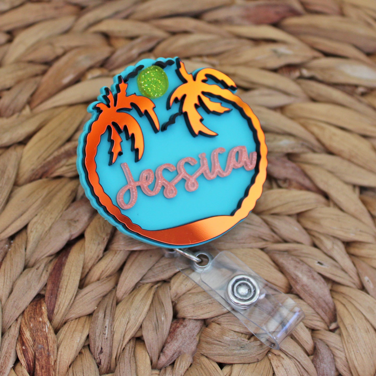 Tropical Beach Badge Reel