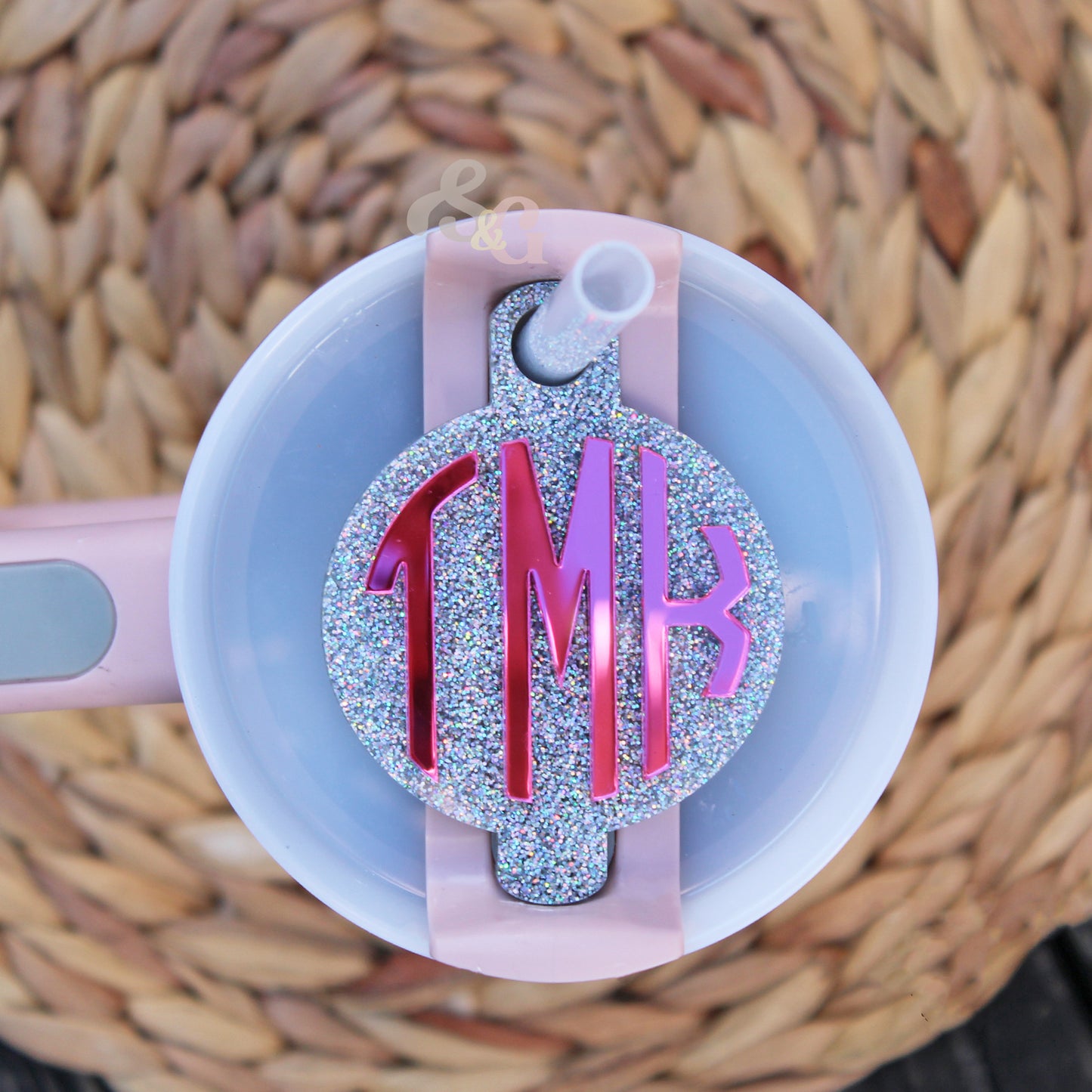 Monogram Stanley Name Topper- Round Style