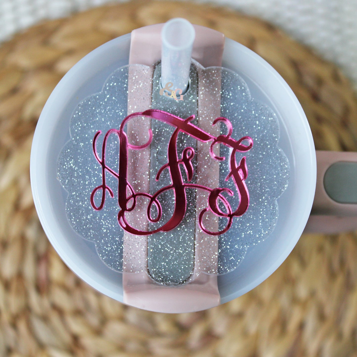 Monogram Stanley Name Plate Topper- Scallop Style