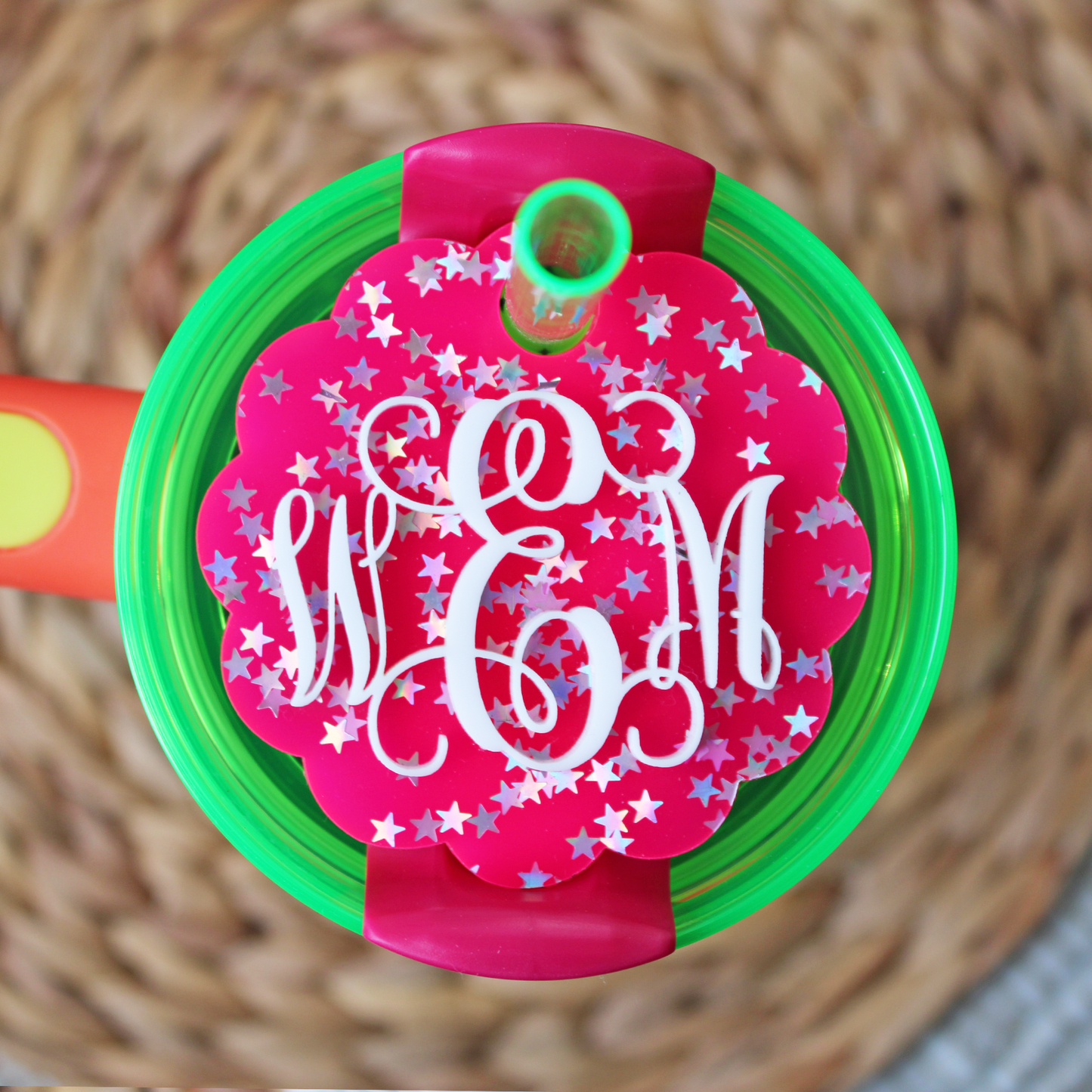 Monogram Stanley Name Plate Topper- Scallop Style