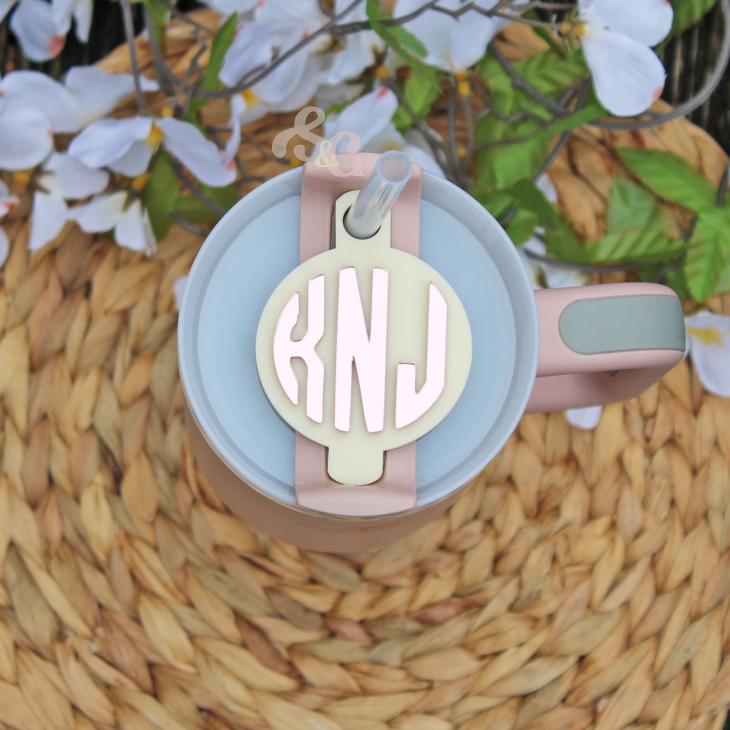 Monogram Stanley Name Topper- Round Style
