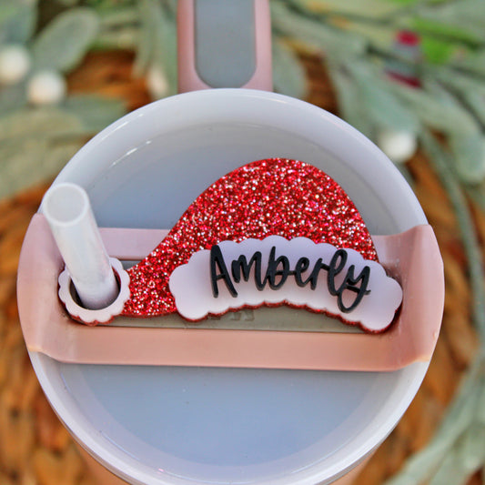 Santa Hat Stanley Name Plate