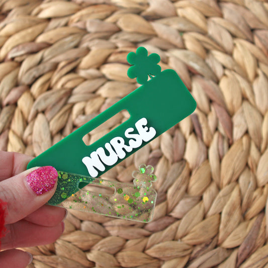 Clover Acrylic Badge Topper