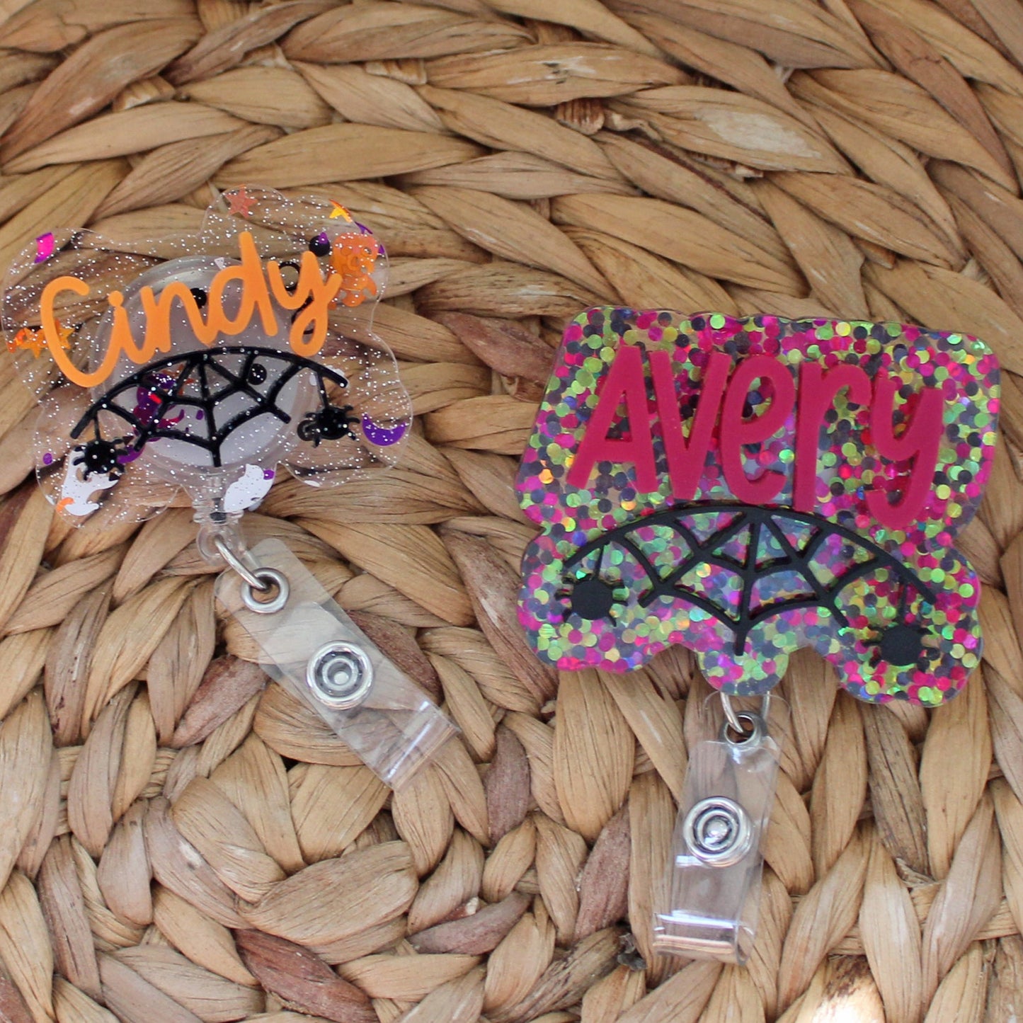 Spiderweb Name Badge Reel