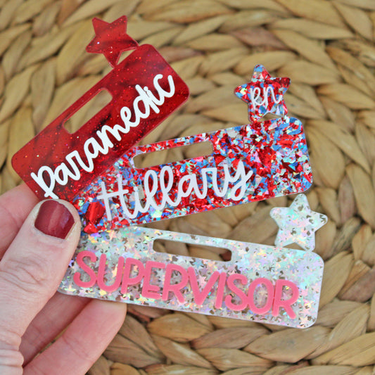 Star Acrylic Badge Topper