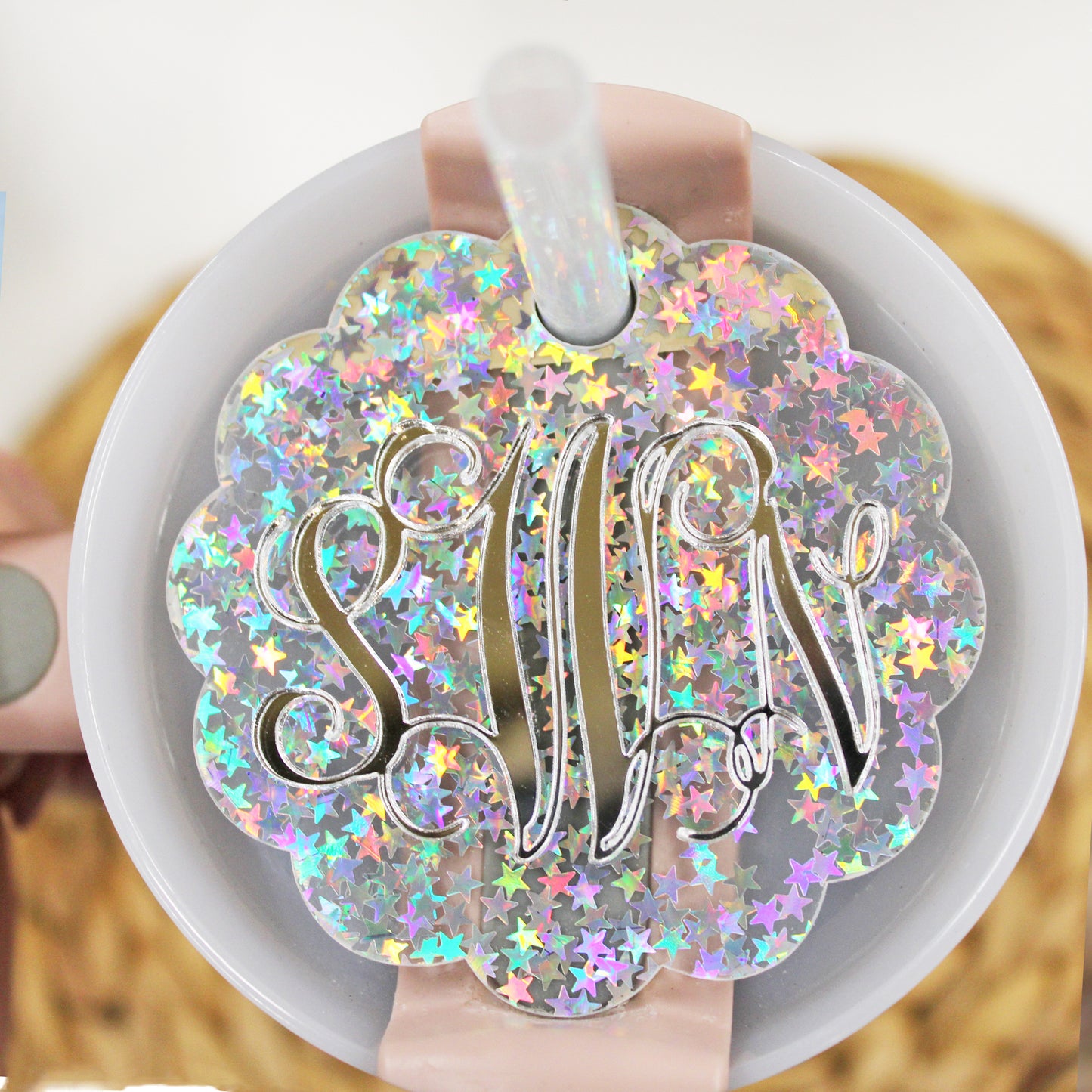 Monogram Stanley Name Plate Topper- Scallop Style