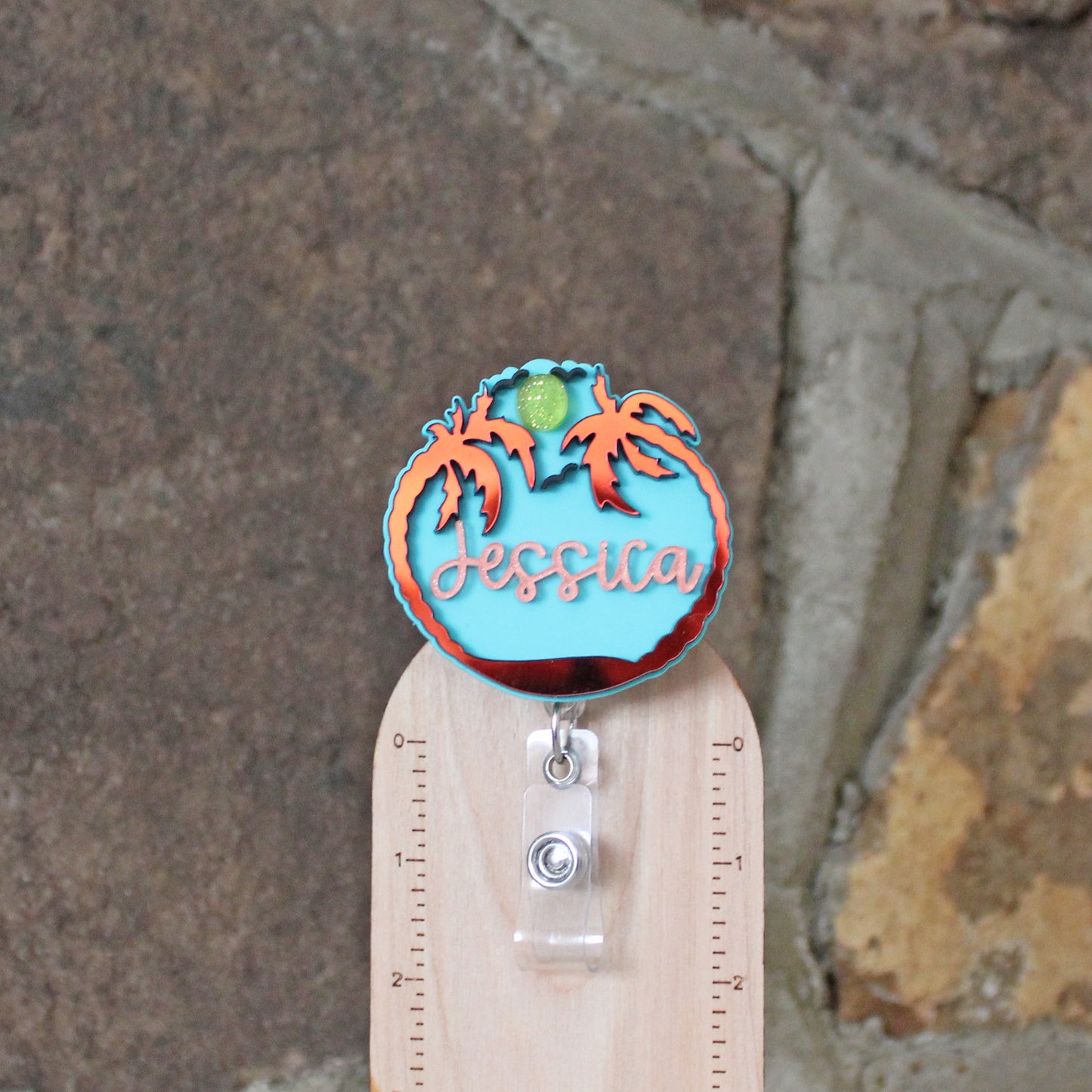 Tropical Beach Badge Reel