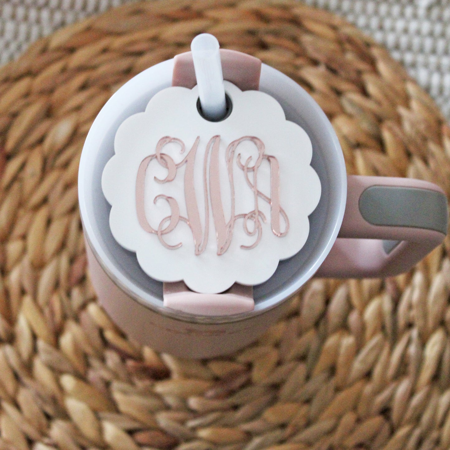 Monogram Stanley Name Plate Topper- Scallop Style