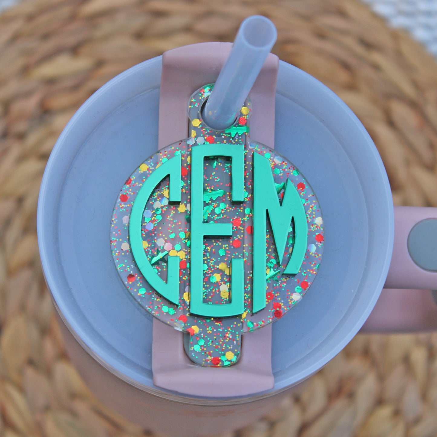 Monogram Stanley Name Topper- Round Style